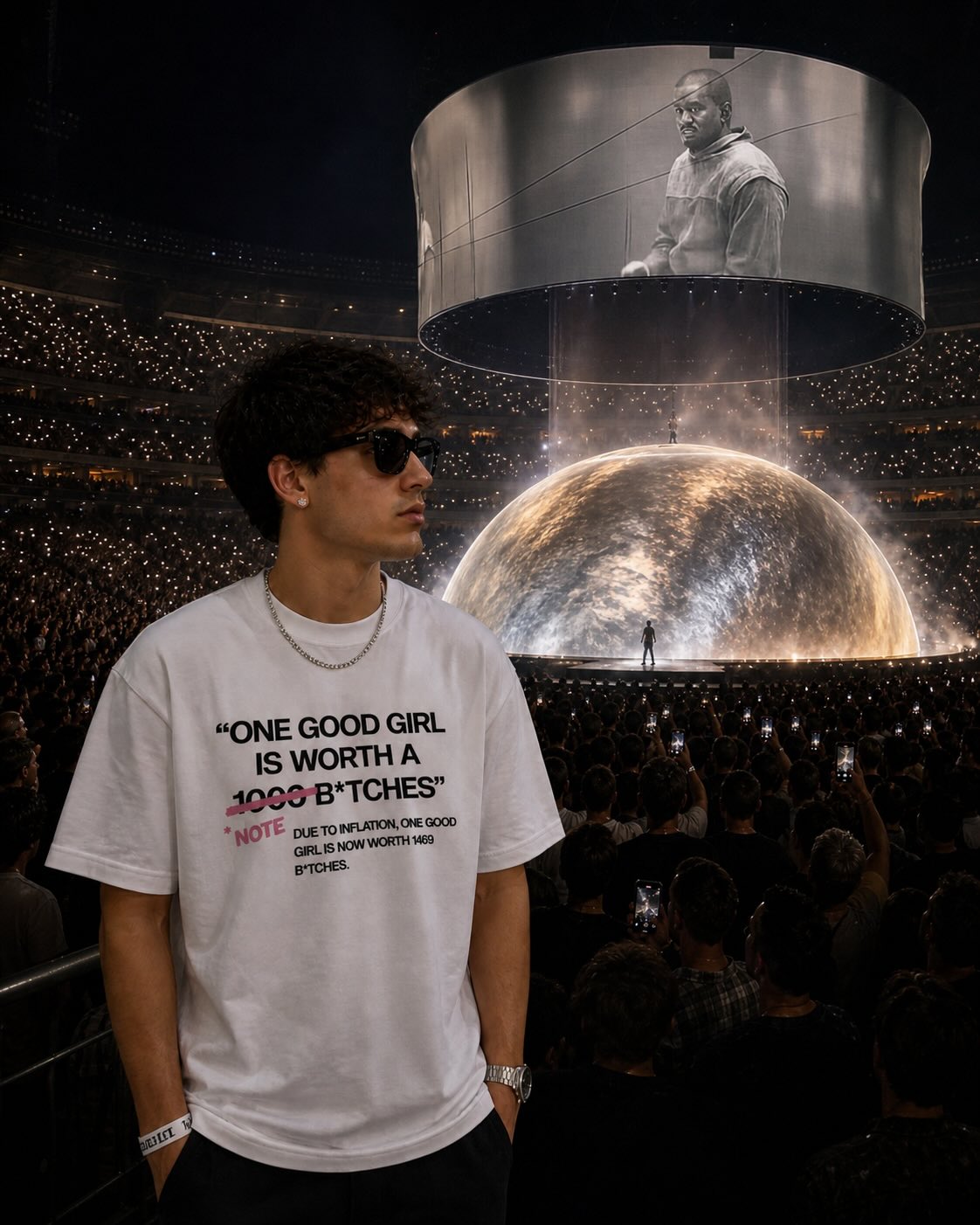 🌎That’s what we call attending Kanye’s concert in style🌎